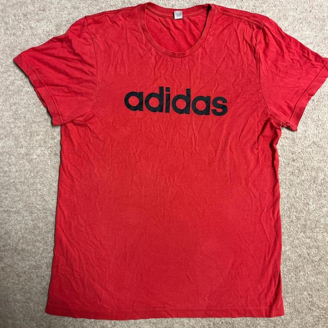 Adidas Men's T-shirt - Red - M on Productcaster.