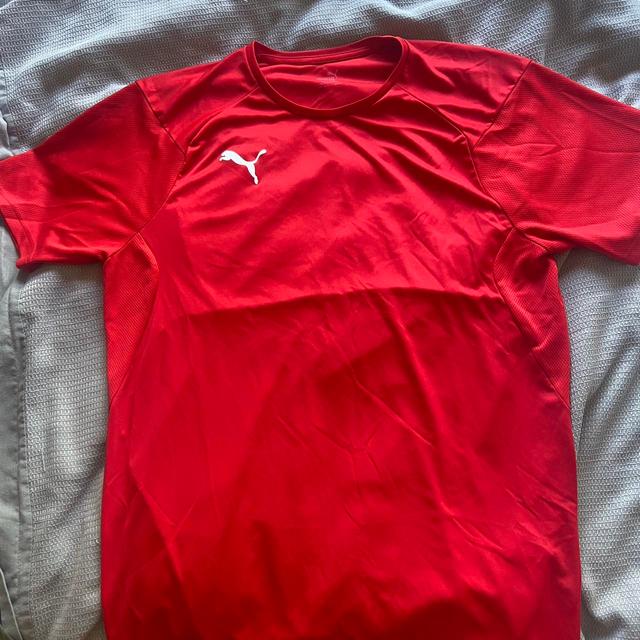 Puma Men's T-shirt - Red - L on Productcaster.