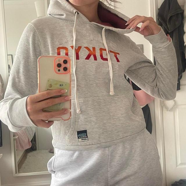 Superdry Women's Hoodie - Grey/Red - S on Productcaster.