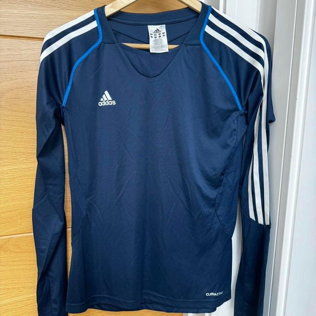 Adidas Women's T-shirt - Navy - 12 on Productcaster.