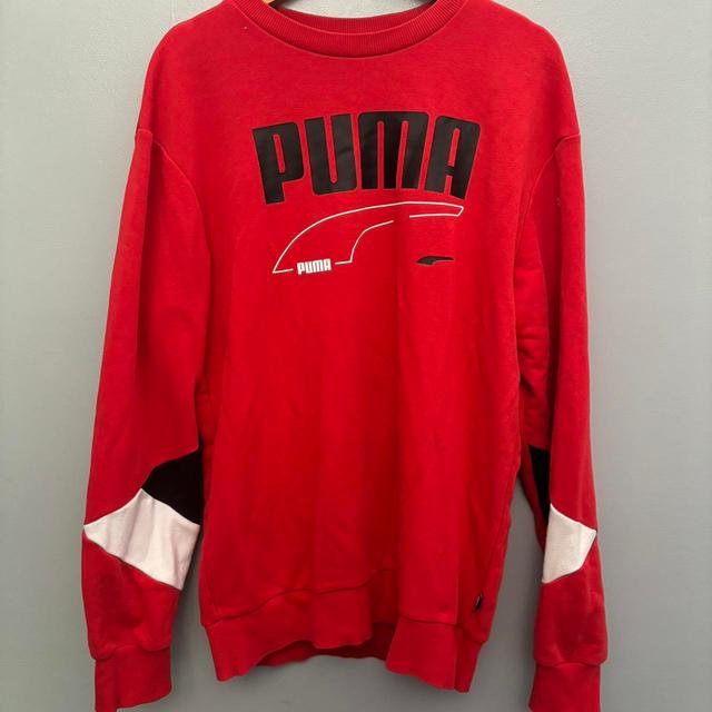 Puma Men's Sweatshirt - Red - M on Productcaster.