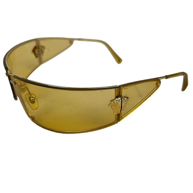 Versace Women's Sunglasses - Yellow/Gold on Productcaster.