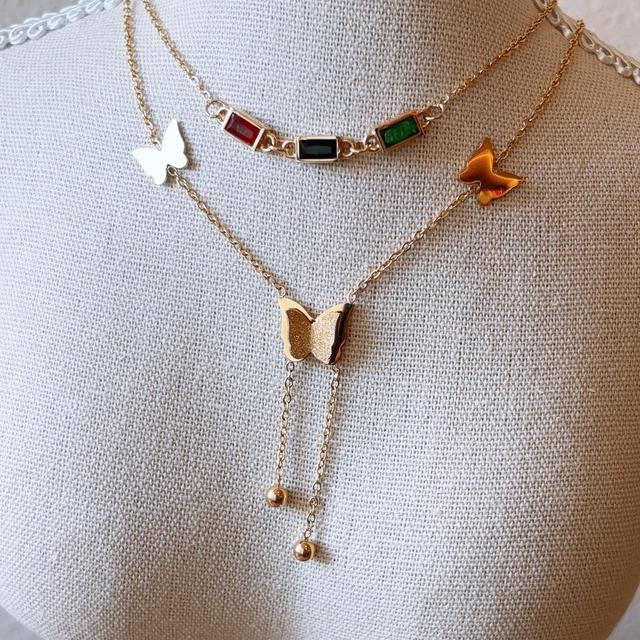 Women's Necklace - Gold/Multi on Productcaster.