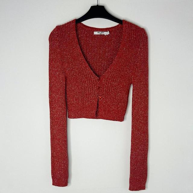 NA-KD Women's Cardigan - Red - 8 on Productcaster.