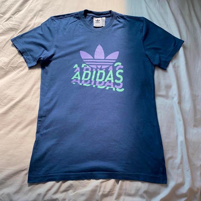 Adidas Men's T-shirt - Blue/Navy - S on Productcaster.