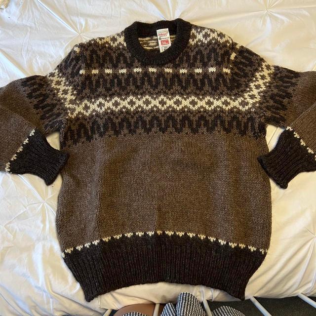 Men's Jumper - Brown/Multi - S on Productcaster.