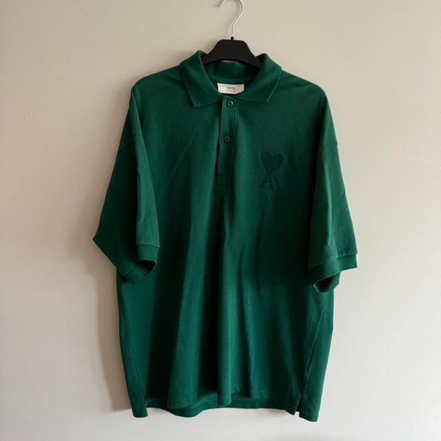 AMI Paris Men's T-shirt - Green - L on Productcaster.