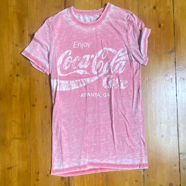 Coca-Cola Women's T-shirt - Pink/Red - S on Productcaster.