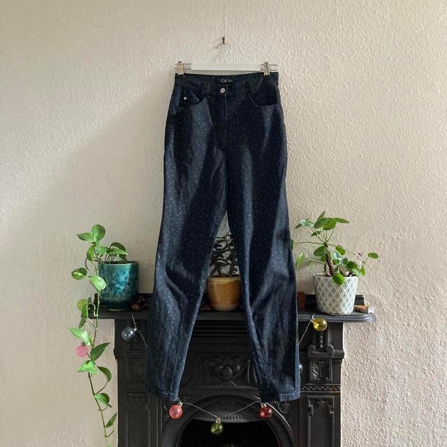 Vintage Women's Trousers - Blue - UK 8 on Productcaster.