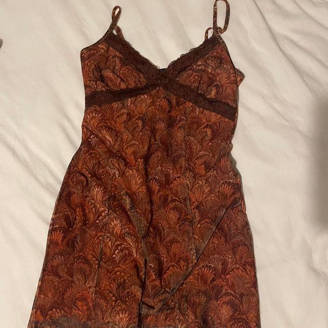 Urban Outfitters Women's Slip Dress - Orange/Brown - XS on Productcaster.