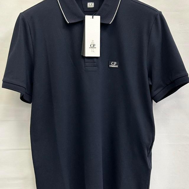 CP Company Men's Polo shirt - Navy/Blue - M on Productcaster.