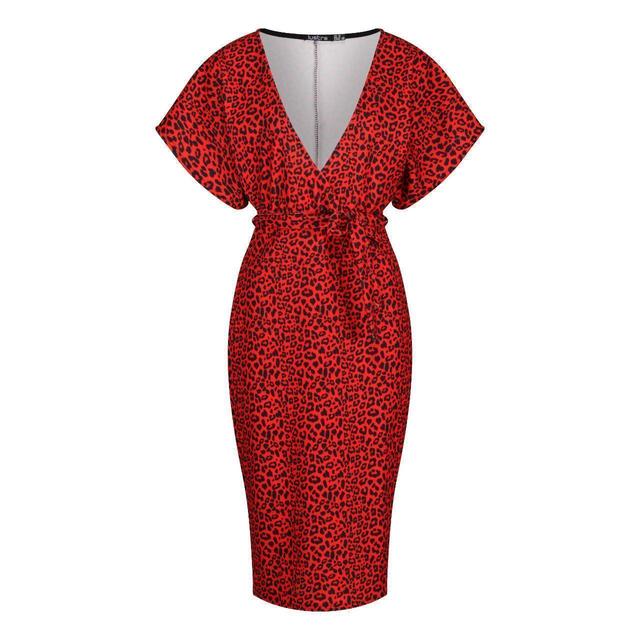 Deadstock Women's Pencil Dress - Red/Black - 12 on Productcaster.