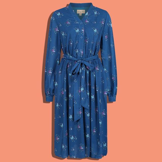 Lindy Bop Women's Shirt Dress - Blue/Green - 8 on Productcaster.