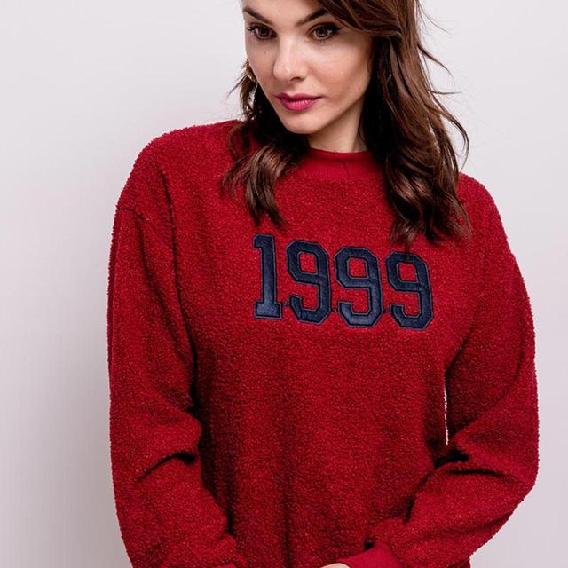 Vintage Women's Jumper - Burgundy/Red - S on Productcaster.