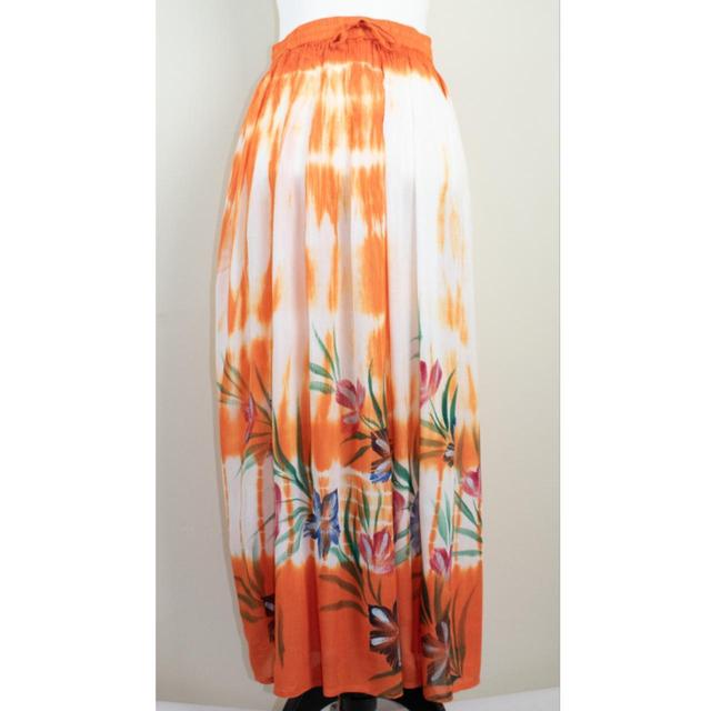 Deadstock Women's Maxi Skirt - Multi/Orange - One size on Productcaster.