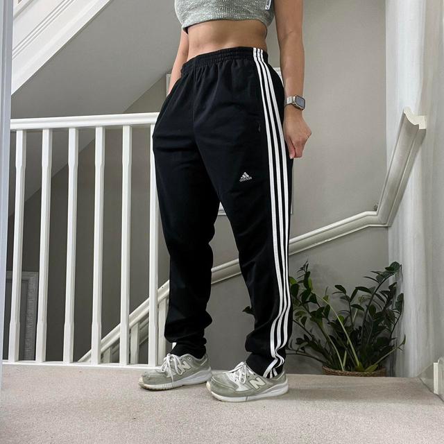 Adidas Men's Straight leg Trousers - Black/White - XL on Productcaster.