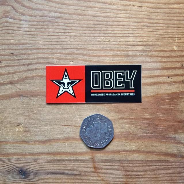 Obey Sticker - Black/Red on Productcaster.