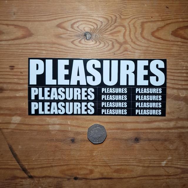 Pleasures Sticker - Black/White on Productcaster.