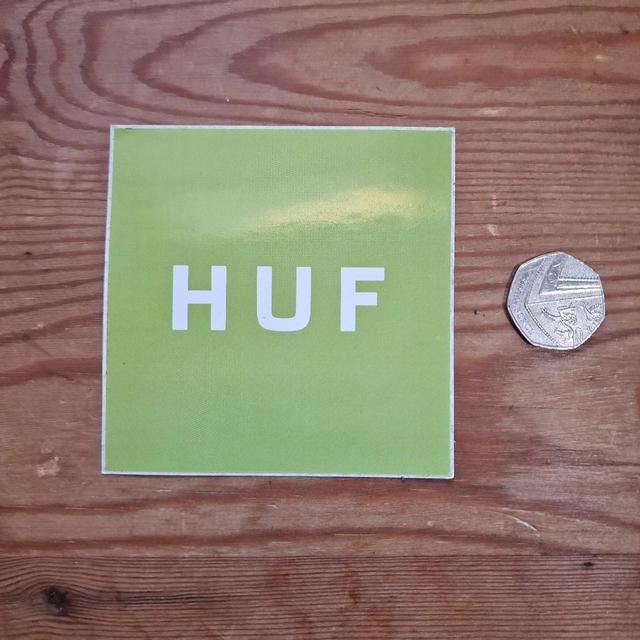 HUF Sticker - White/Green on Productcaster.