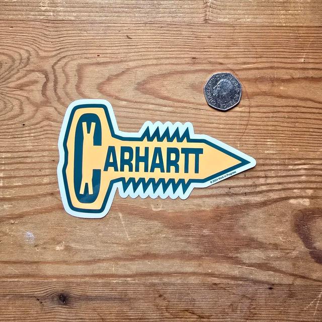 Carhartt Sticker - Yellow/Green on Productcaster.