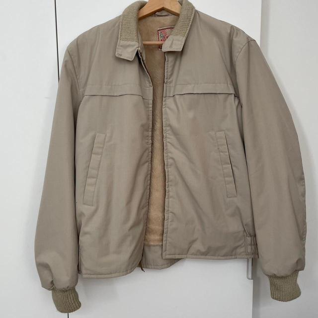 Men's Jacket - Cream - S on Productcaster.