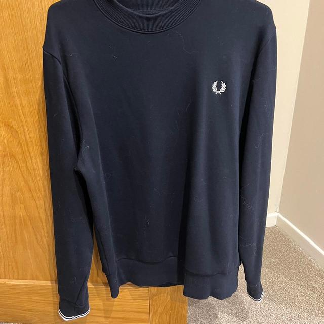 Fred Perry Men's Sweatshirt - Navy - M on Productcaster.