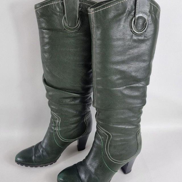 Moda in Pelle Women's Boots - Green - UK 4 on Productcaster.