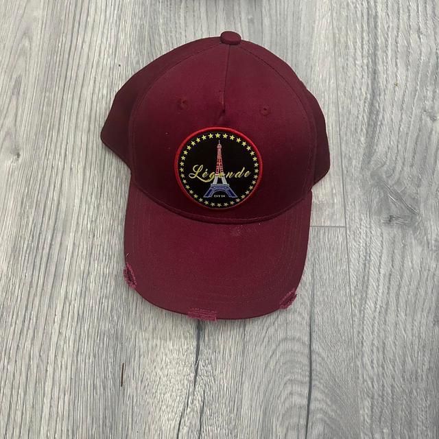 Men's Hat - Burgundy/Red on Productcaster.