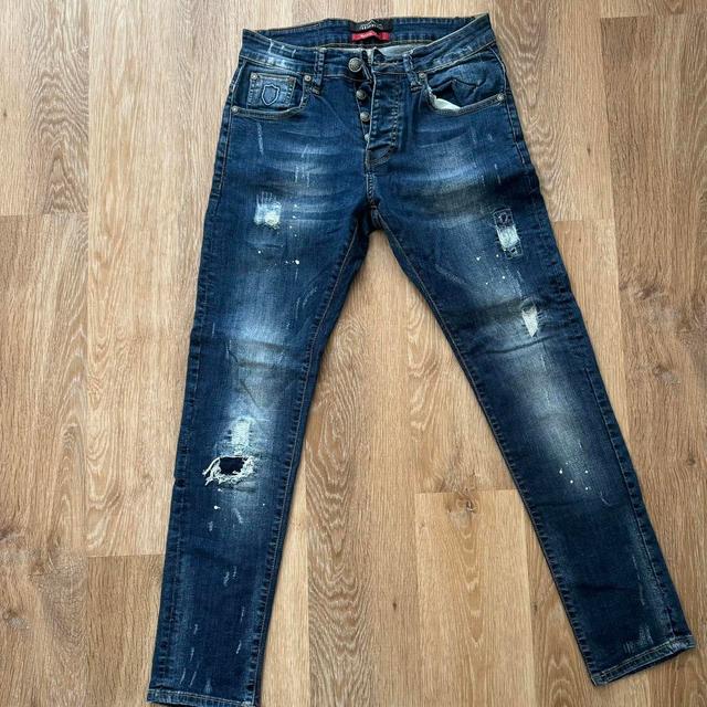 Men's Jeans - Blue/Navy - 28" on Productcaster.