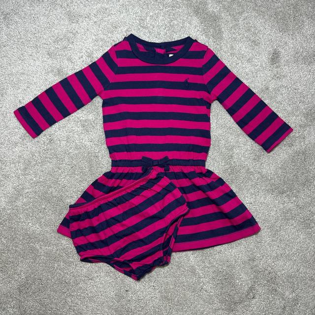 Ralph Lauren Kids' Shirt Dress - Pink/Navy - 3-6 months on Productcaster.