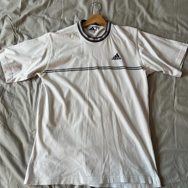 Adidas Men's T-shirt - White/Blue - M on Productcaster.