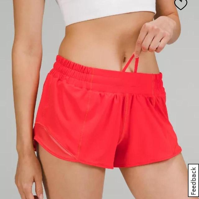 Lululemon Women's Shorts - Red - UK 8 on Productcaster.