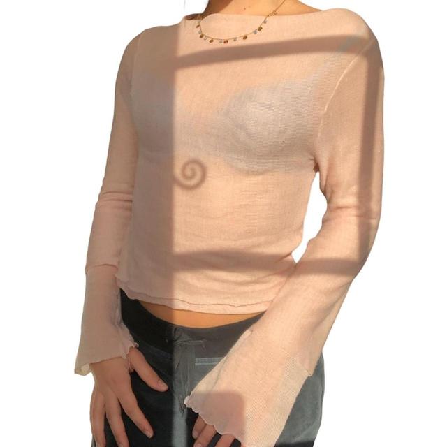 Vintage Women's Jumper - White/Pink - XS on Productcaster.