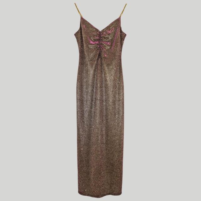 Topshop Women's Bodycon Dress - Purple/Gold - 6 on Productcaster.