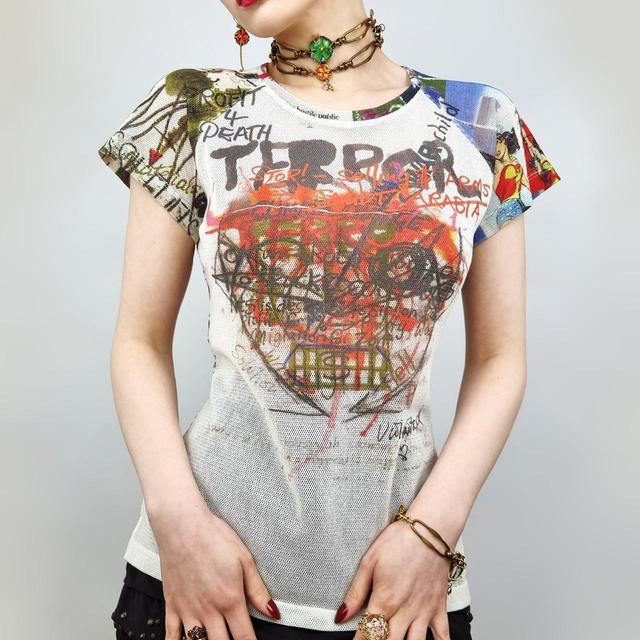 Vivienne Westwood Women's T-shirt - Multi/Khaki - S on Productcaster.