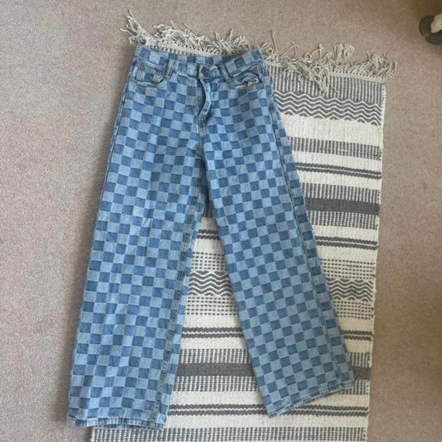 Vintage Women's Trousers - Blue - UK 6 on Productcaster.