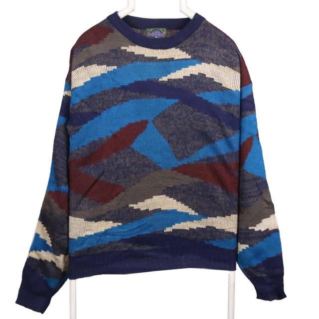 Vintage Men's Jumper - Blue - L on Productcaster.