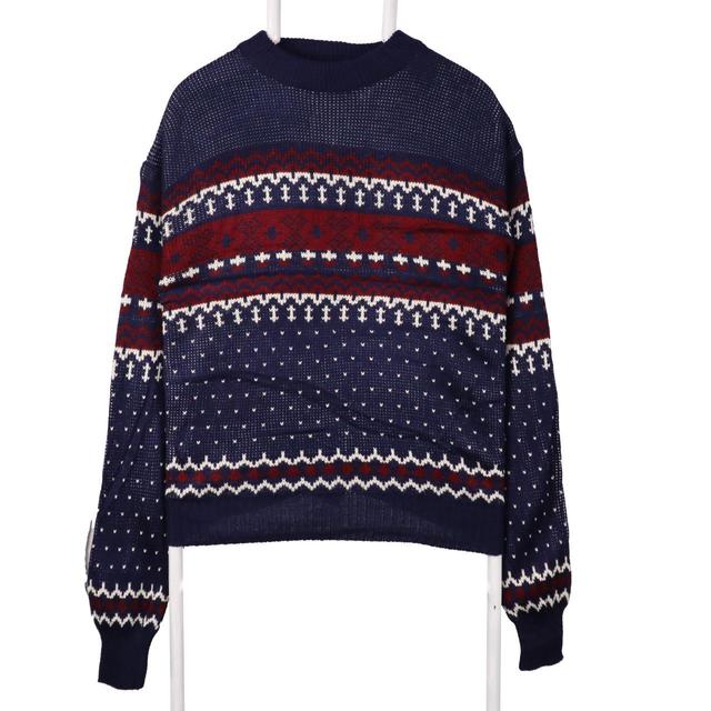 Vintage Men's Jumper - Navy/Blue - L on Productcaster.