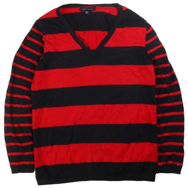 Tommy Hilfiger Men's Jumper - Blue/Red - XL on Productcaster.