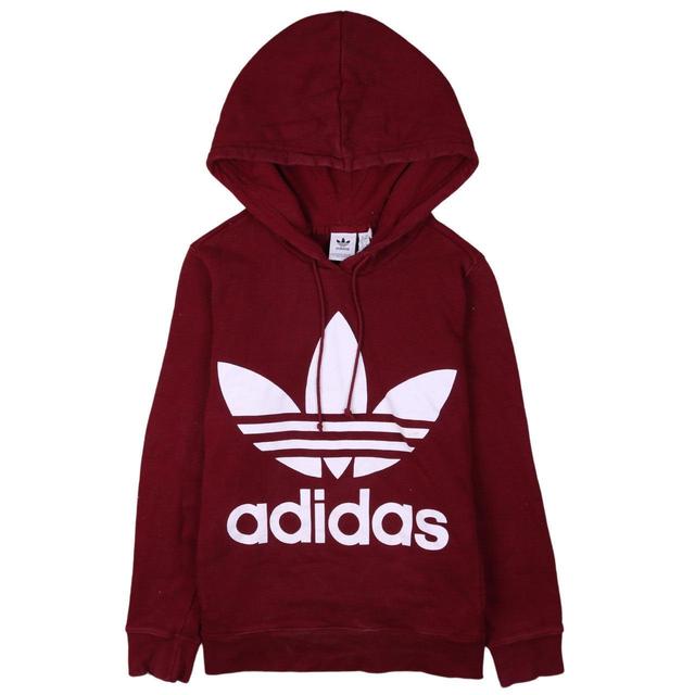 Adidas Women's Hoodie - Red - L on Productcaster.