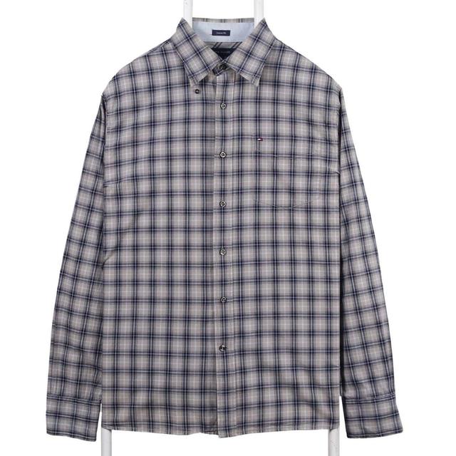 Tommy Hilfiger Men's Shirt - Blue/Grey - L on Productcaster.