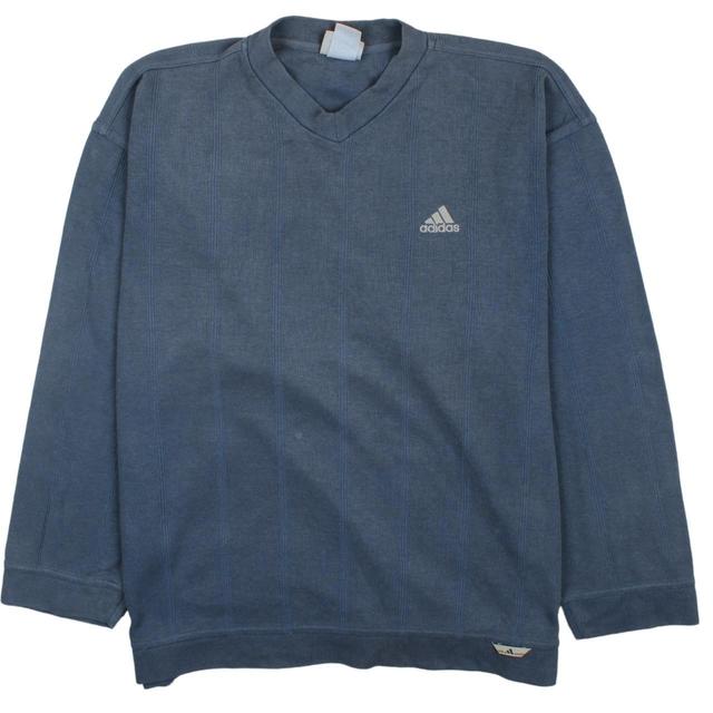 Adidas Men's Sweatshirt - Blue - L on Productcaster.