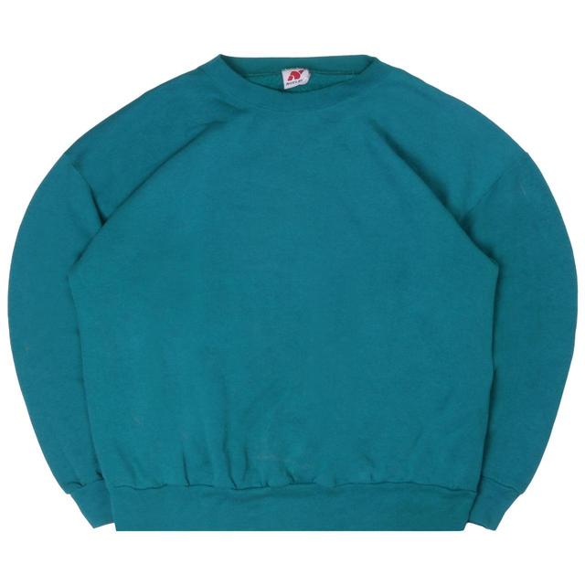 Vintage Men's Sweatshirt - Green/Blue - M on Productcaster.