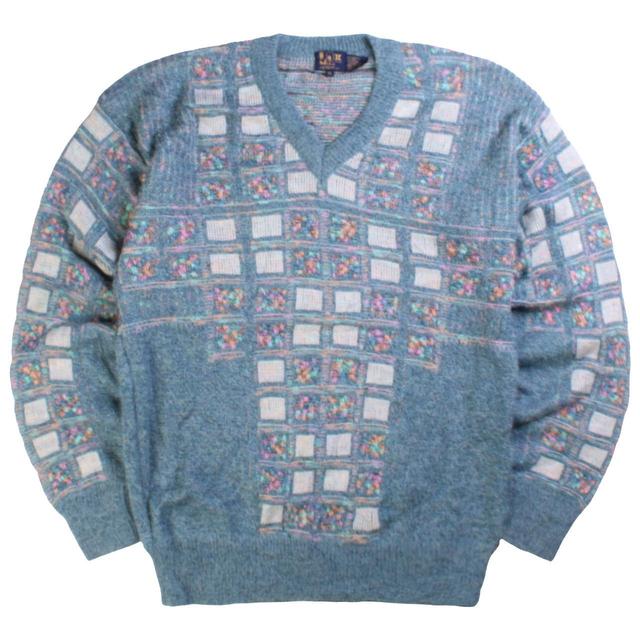 Vintage Men's Jumper - Blue - S on Productcaster.