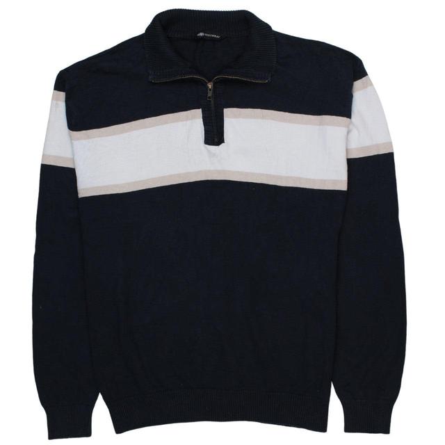 Vintage Men's Sweatshirt - Navy/Blue - L on Productcaster.