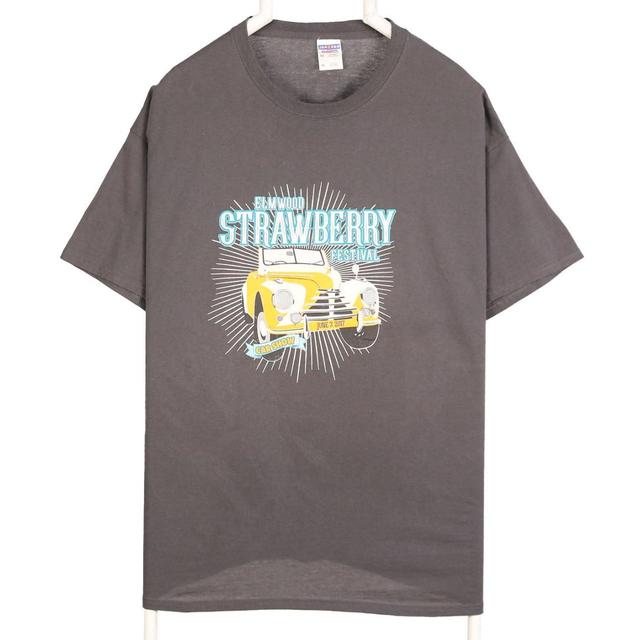 Vintage Men's T-shirt - Grey - XL on Productcaster.