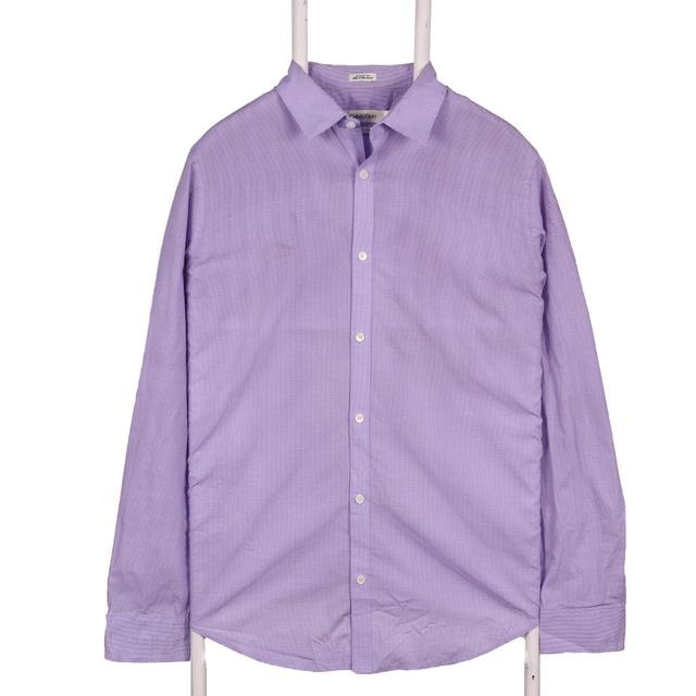 Calvin Klein Men's Shirt - Purple - M on Productcaster.