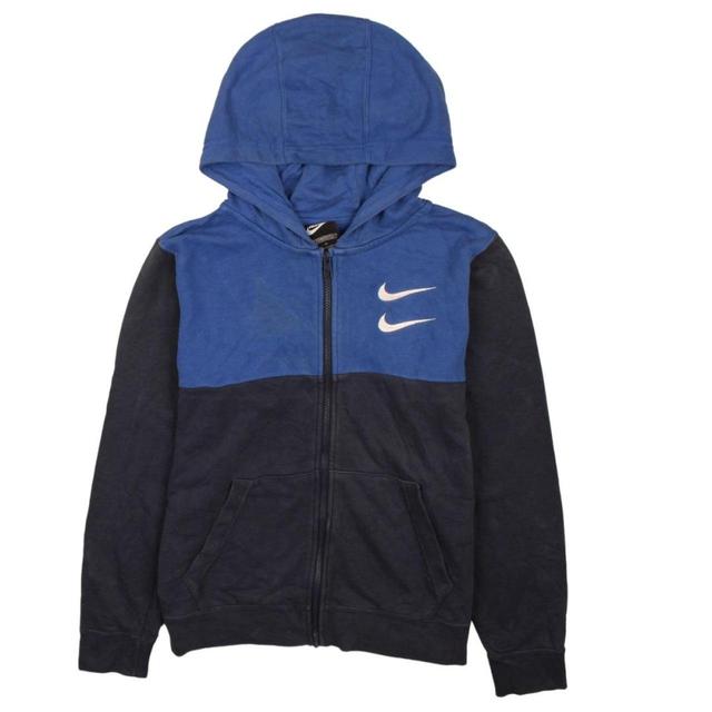 Nike Women's Hoodie - Black/Blue - XL on Productcaster.