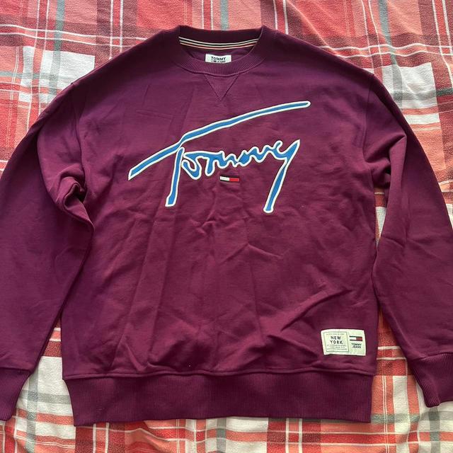 Tommy Hilfiger Men's Sweatshirt - Purple - S on Productcaster.