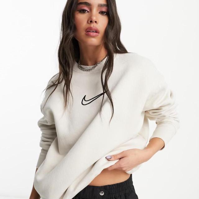 Nike Women's Sweatshirt - Cream/White - S on Productcaster.